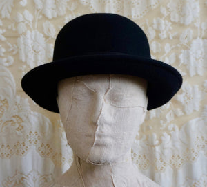 Bowler Hat Black Wool - Phoenix Menswear