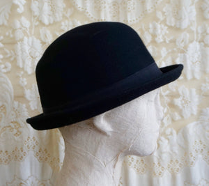 Bowler Hat Black Wool - Phoenix Menswear