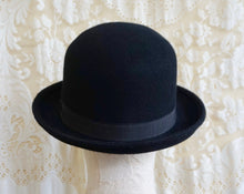 Load image into Gallery viewer, Bowler Hat Black Wool - Phoenix Menswear