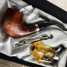 Load image into Gallery viewer, Boxed Wooden Tobacco Pipe Set with Torch Lighter and Accessories - Phoenix Menswear