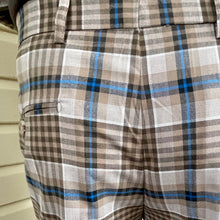 Load image into Gallery viewer, Brown Blue White Check Plaid Double Breasted 2 Piece Suit Blazer Pants Sz L / 36 - New - Phoenix Menswear