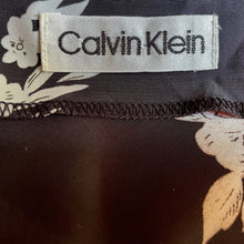 Load image into Gallery viewer, Calvin Klein Black White Floral Singlet Camisole Silk Straps Sz M - OOAK - Phoenix Menswear