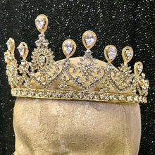 Load image into Gallery viewer, Classic Gold Diamante Tiara - Phoenix Menswear