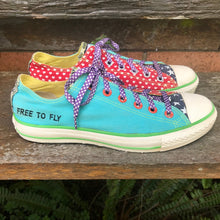 Load image into Gallery viewer, Converse All Stars Low Cut Sneakers &#39;Free to Fly&#39; Multicoloured - Men&#39;s Sz 7 / Women&#39;s 9 - OOAK - Phoenix Menswear