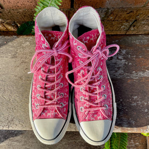 Converse High Top All Stars Pink White - Sz 7 - Women's Sz 9 - OOAK - Phoenix Menswear