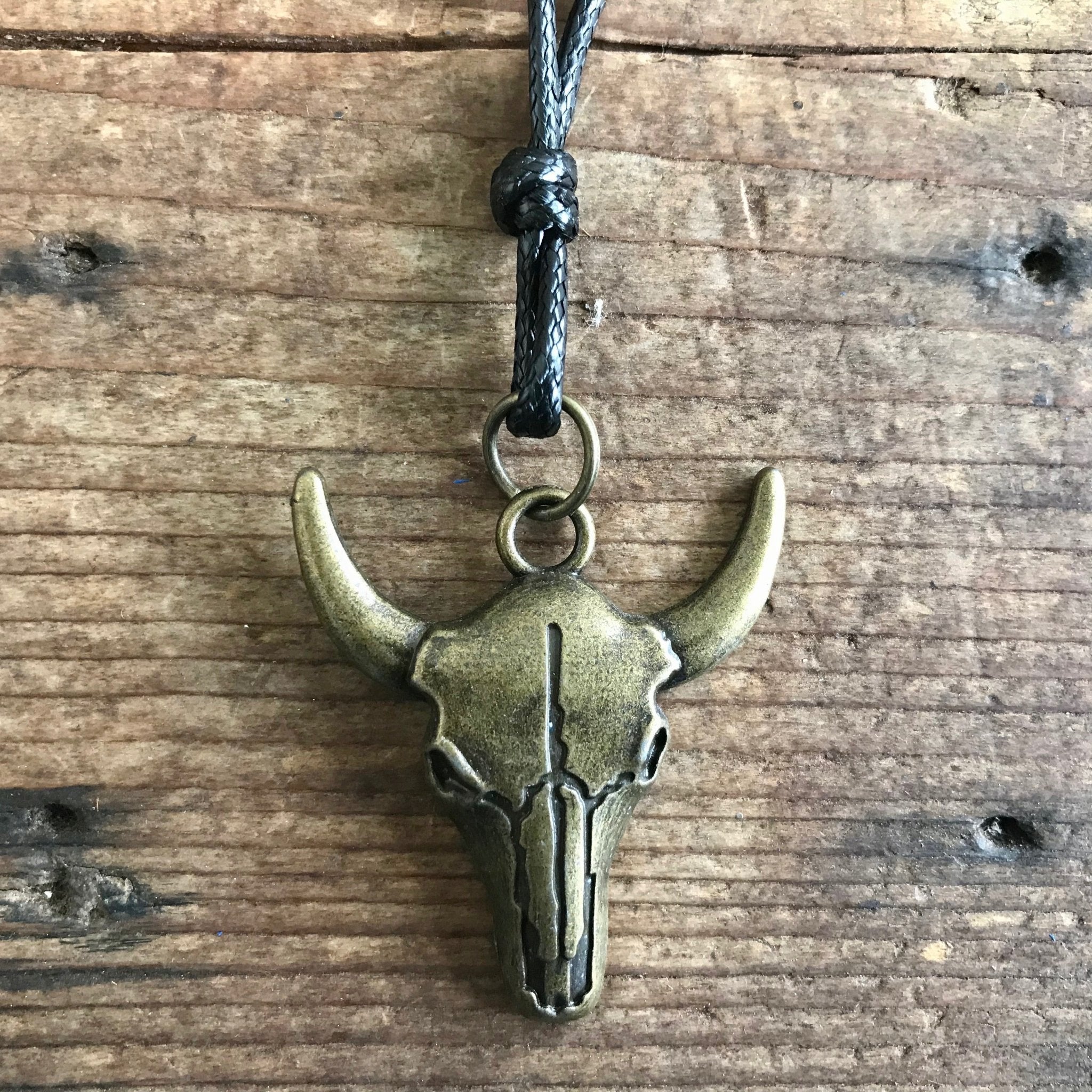 Bull skull store necklace