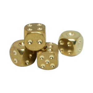 Dice Set of 4 - Brass - Phoenix Menswear