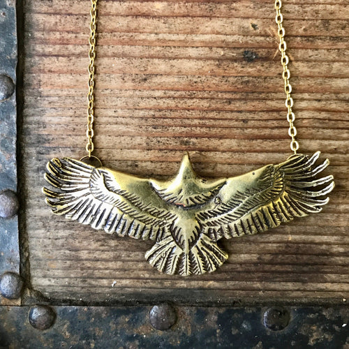 Eagle Bird of Prey Gold Necklace - Boxed - Phoenix Menswear