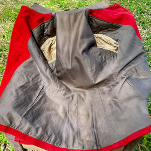 Edwardian Dress Uniform Tunic of a Colonel on Staff Red Gold Black Wool Blazer Sz XS - OOAK - Phoenix Menswear