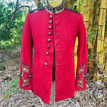 Load image into Gallery viewer, Edwardian Dress Uniform Tunic of a Colonel on Staff Red Gold Black Wool Blazer Sz XS - OOAK - Phoenix Menswear