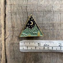 Load image into Gallery viewer, Enamel Pin - Night Mountains - Phoenix Menswear