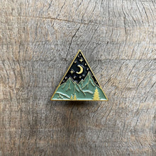 Load image into Gallery viewer, Enamel Pin - Night Mountains - Phoenix Menswear