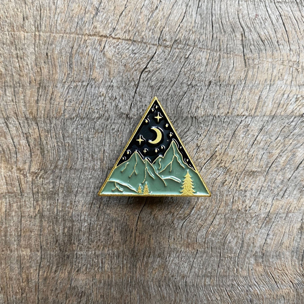 Enamel Pin - Night Mountains - Phoenix Menswear