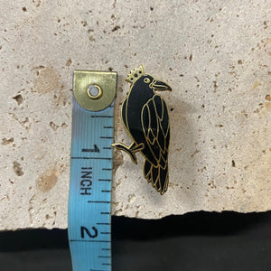 Enamel Pin - Raven with Crown - Phoenix Menswear