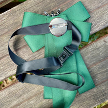 Load image into Gallery viewer, Fancy Neck Tie Green with Silver and Black Jewel - Phoenix Menswear