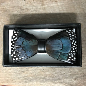 Feather Bow Tie Spotted - Phoenix Menswear