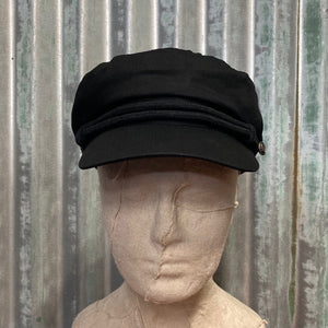 Fisherman Cap in Black Cotton - Phoenix Menswear