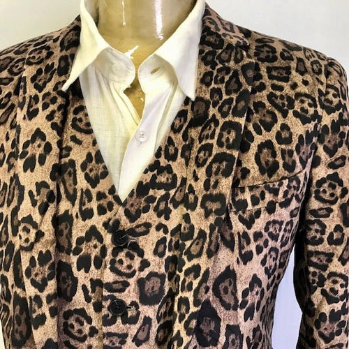 Funky Velour Leopard Print 3 Piece Suit Sz S - New - Phoenix Menswear