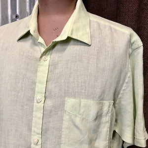 Gazman Linen S/S Shirt Pale Green Sz XL - OOAK - Phoenix Menswear