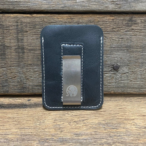Genuine Leather Card Holder with Money Clip - Phoenix Menswear