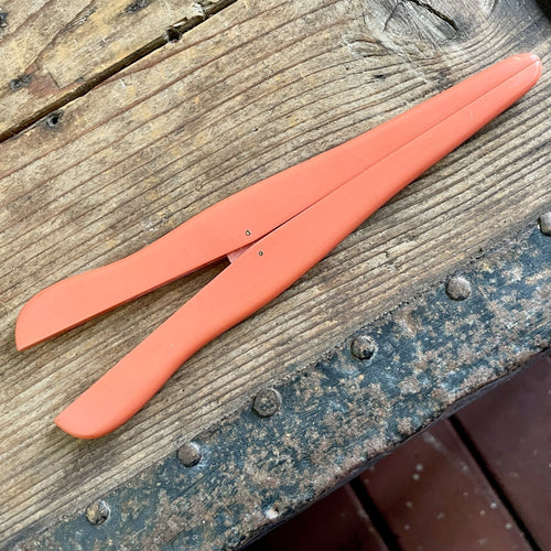 Glove Stretcher Orange Celluloid Art Deco Spring Mechanism - OOAK - Phoenix Menswear