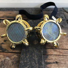 Load image into Gallery viewer, Gold Steampunk Goggles - Phoenix Menswear