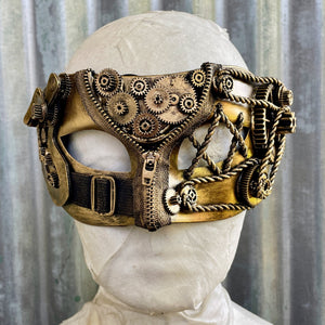 Gold Steampunk Mask - Phoenix Menswear