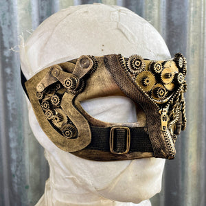 Gold Steampunk Mask - Phoenix Menswear