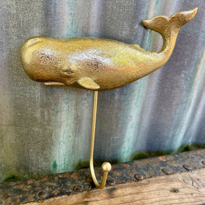 Gold Whale Wall Hook - Phoenix Menswear