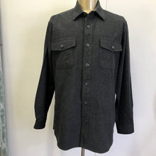 Load image into Gallery viewer, Grey Cotton Winter Grizzly Mountain Preloved L/S Shirt Sz L - OOAK - Phoenix Menswear