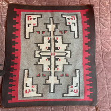 Load image into Gallery viewer, Hand Woven Vintage Aztec Style Wool Red Black Grey White Rug Wall Hanging - OOAK - Phoenix Menswear