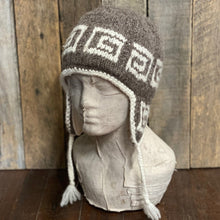 Load image into Gallery viewer, Handmade Beanie Brown and Cream Wool Unisex Preloved - OOAK - Phoenix Menswear