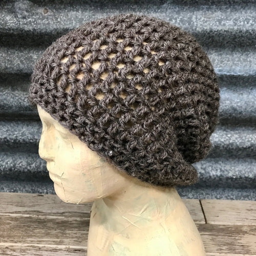 Handmade Beanie Brown Wool Unisex - OOAK - Phoenix Menswear