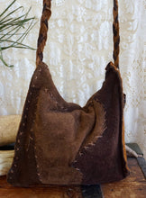 Load image into Gallery viewer, Handmade Leather Shoulder Bag Suede Leather Hippie Tribal - OOAK - Phoenix Menswear