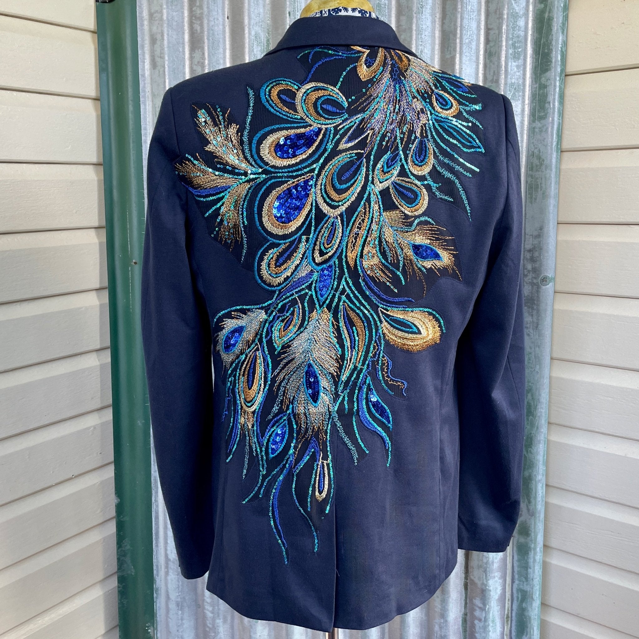 Peacock blazer clearance