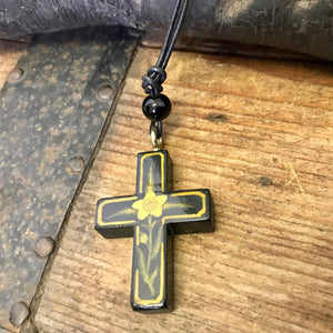 Handmade Vintage Crucifix Wooden Decoupage Unique Boxed - OOAK - Phoenix Menswear