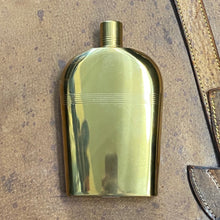 Load image into Gallery viewer, Hip Flask Brass Colour - Stainless Steel 9oz - Phoenix Menswear