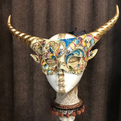 Horned Venetian Mask - Phoenix Menswear