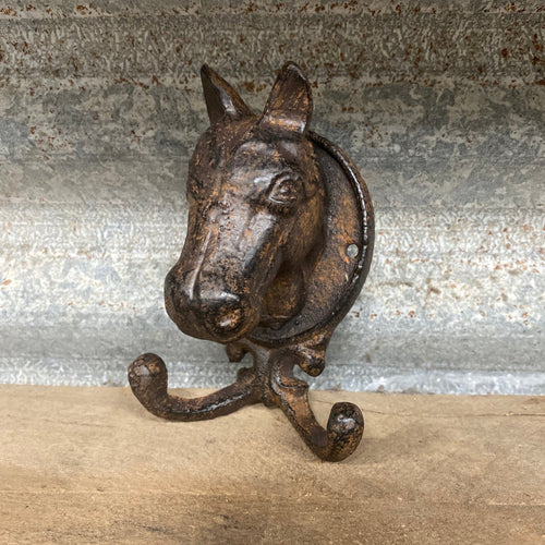 Horse Head - Cast Iron Double Wall Hook - Phoenix Menswear