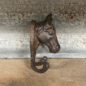 Cast Iron Horse Head Coat Hook 