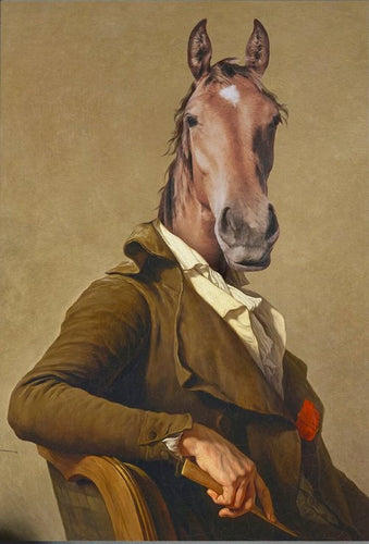 Horse Portrait Glossy Print Vintage Renaissance Painting Reproduction. - Phoenix Menswear