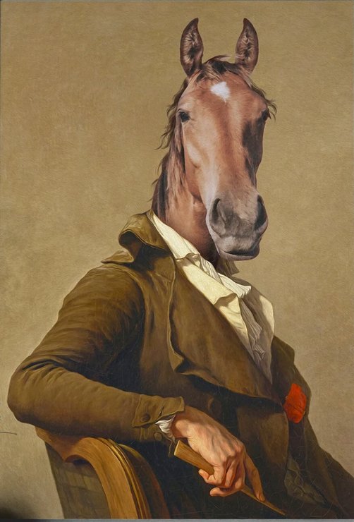 Horse Portrait Glossy Print Vintage Renaissance Painting Reproduction. - Phoenix Menswear