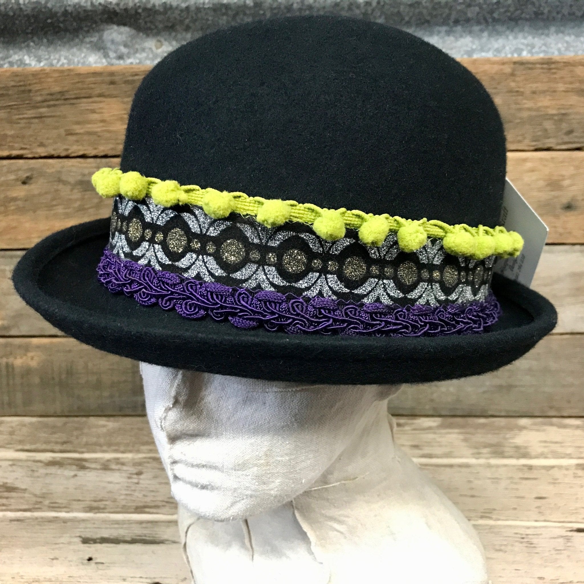 Purple cheap bowler hat