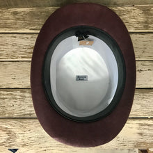 Load image into Gallery viewer, Immortal Kraft Brown Wool Felt Top Hat - Embroidered Cream Pearl Gold Mirror Trim Sz L - OOAK - Phoenix Menswear