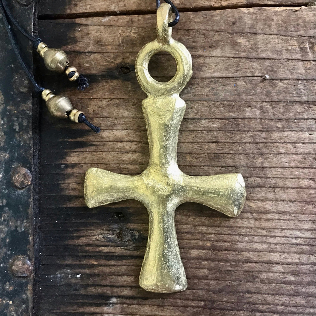 Antique Ethiopian Coptic Christian Cross Necklace Serpentine African Metal  Beads | eBay