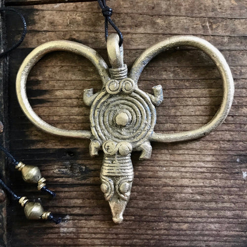 Immortal Kraft Tribal African Hand Crafted Necklace Bronze Pendant - OOAK - Phoenix Menswear
