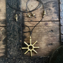 Load image into Gallery viewer, Immortal Kraft Tribal African Hand Crafted Necklace Bronze Sun Pendant - OOAK - Phoenix Menswear