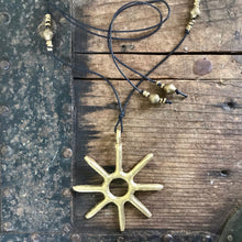 Load image into Gallery viewer, Immortal Kraft Tribal African Hand Crafted Necklace Bronze Sun Pendant - OOAK - Phoenix Menswear