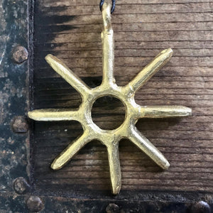 Immortal Kraft Tribal African Hand Crafted Necklace Bronze Sun Pendant - OOAK - Phoenix Menswear