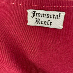 Immortal Kraft Vest Handmade in Australia Upcycled Floral Brown Pink Silk Burgundy Lining Sz M -OOAK - Phoenix Menswear